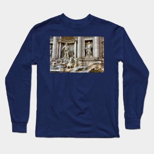 The Trevi Fountain, Neptune, Rome, Italy Long Sleeve T-Shirt